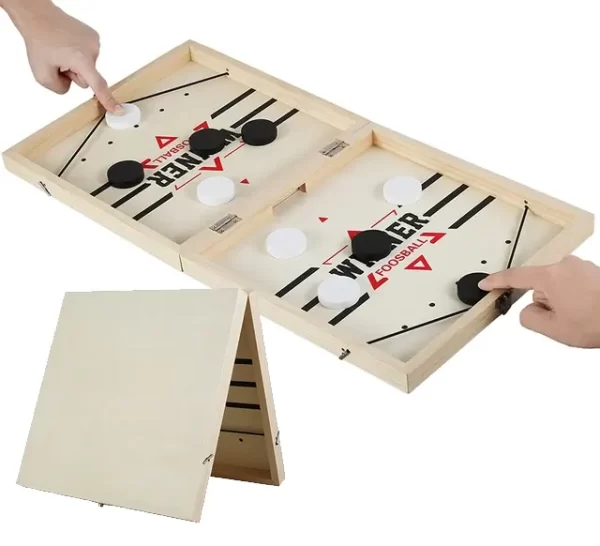 Hockey Sling Puck Catapult Table Board Game